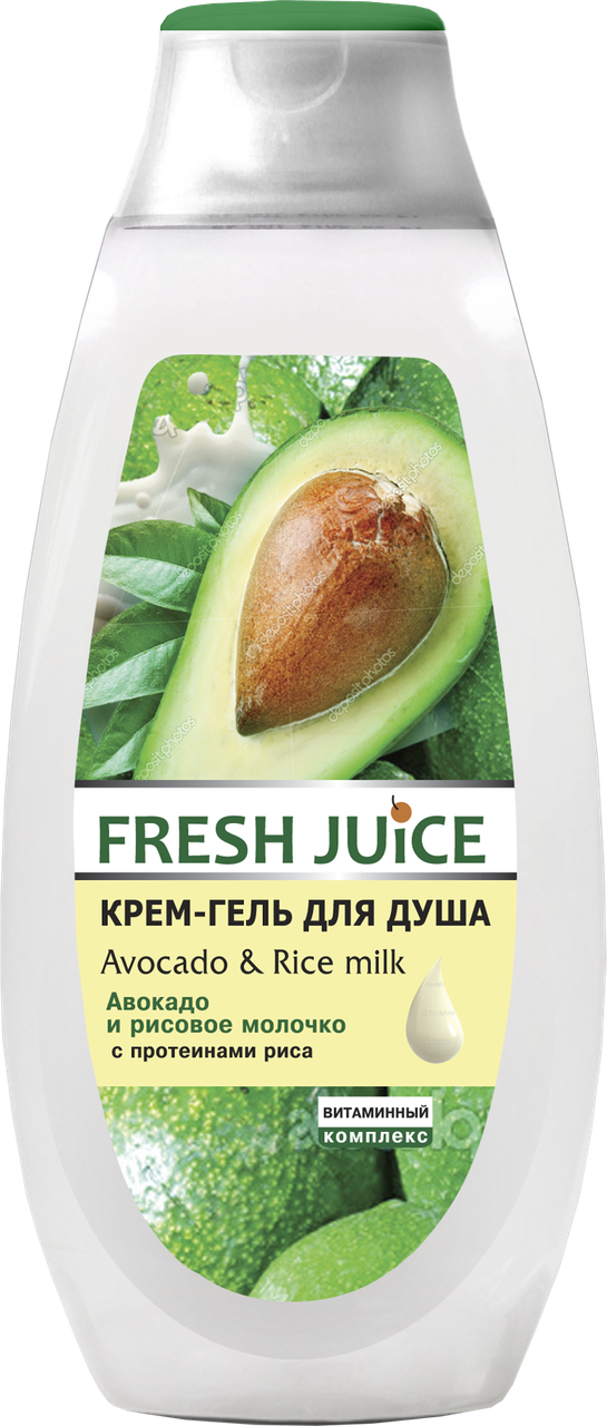 Fresh Juice Avocado-Rice Milk Shower Gel, 400 mL