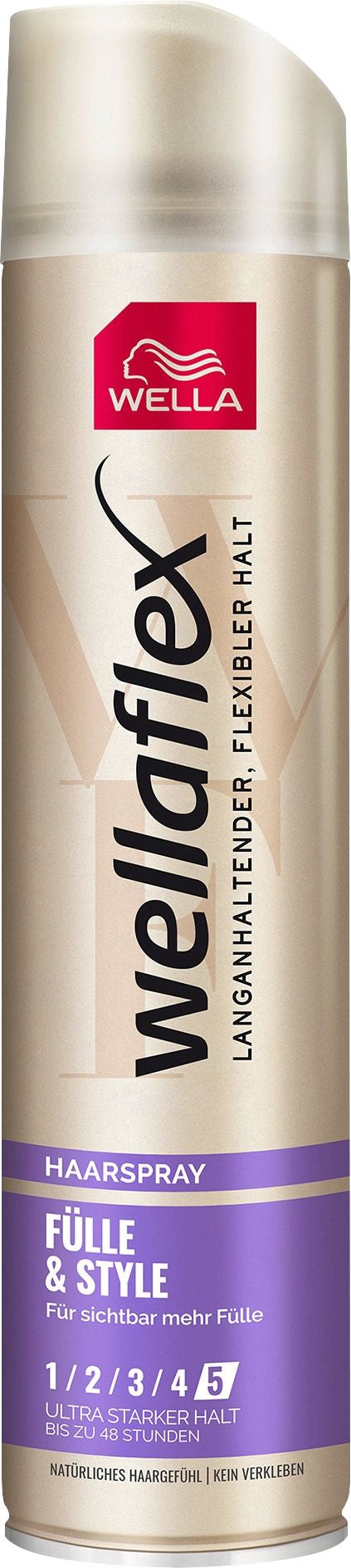 Wellaflex Fullness & Style Hold 5 Hair Spray, 250 mL - Image 2