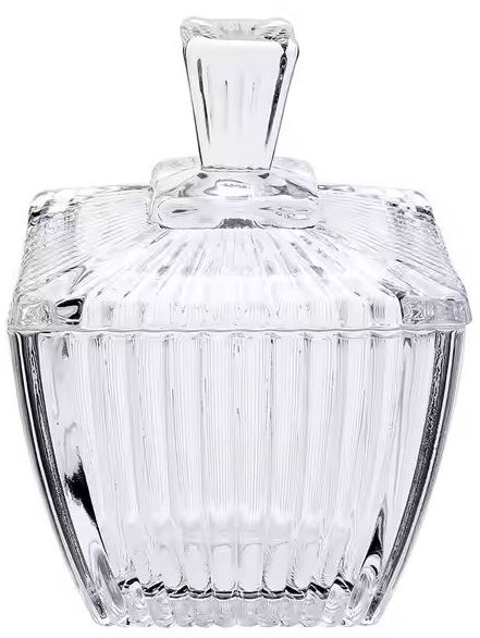 Red Cherry TG524 Glass Sugar Bowl with Lid, 330 mL