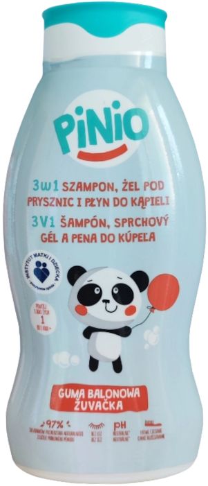 Pinio Bubble Gum Kids' 3-in-1 Bath Wash, 500 mL