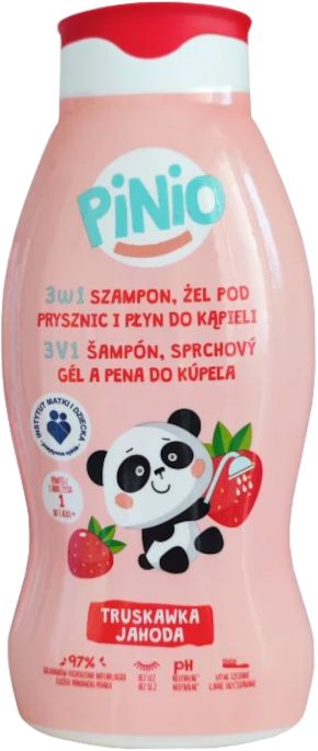 Pinio Strawberry Kids' 3-in-1 Bath Wash, 500 mL