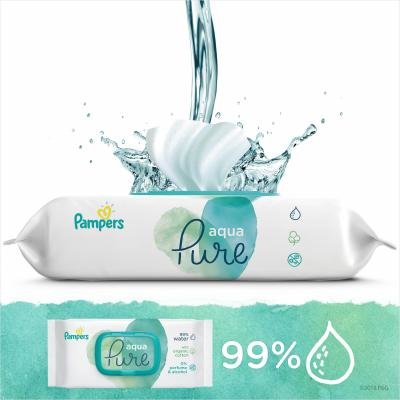 Pampers Aqua Pure Baby Wet Wipes, 70 pcs - Image 2