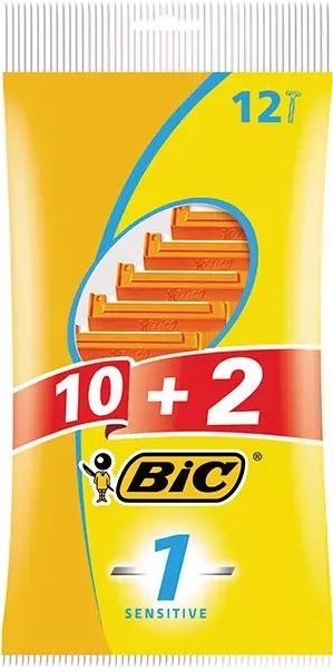 BIC Sensitive 1-Blade Disposable Razors, 10+2 pcs