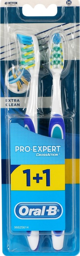 Oral-B 1 + 1 Pro-Expert Extra Clean Medium Toothbrush Set