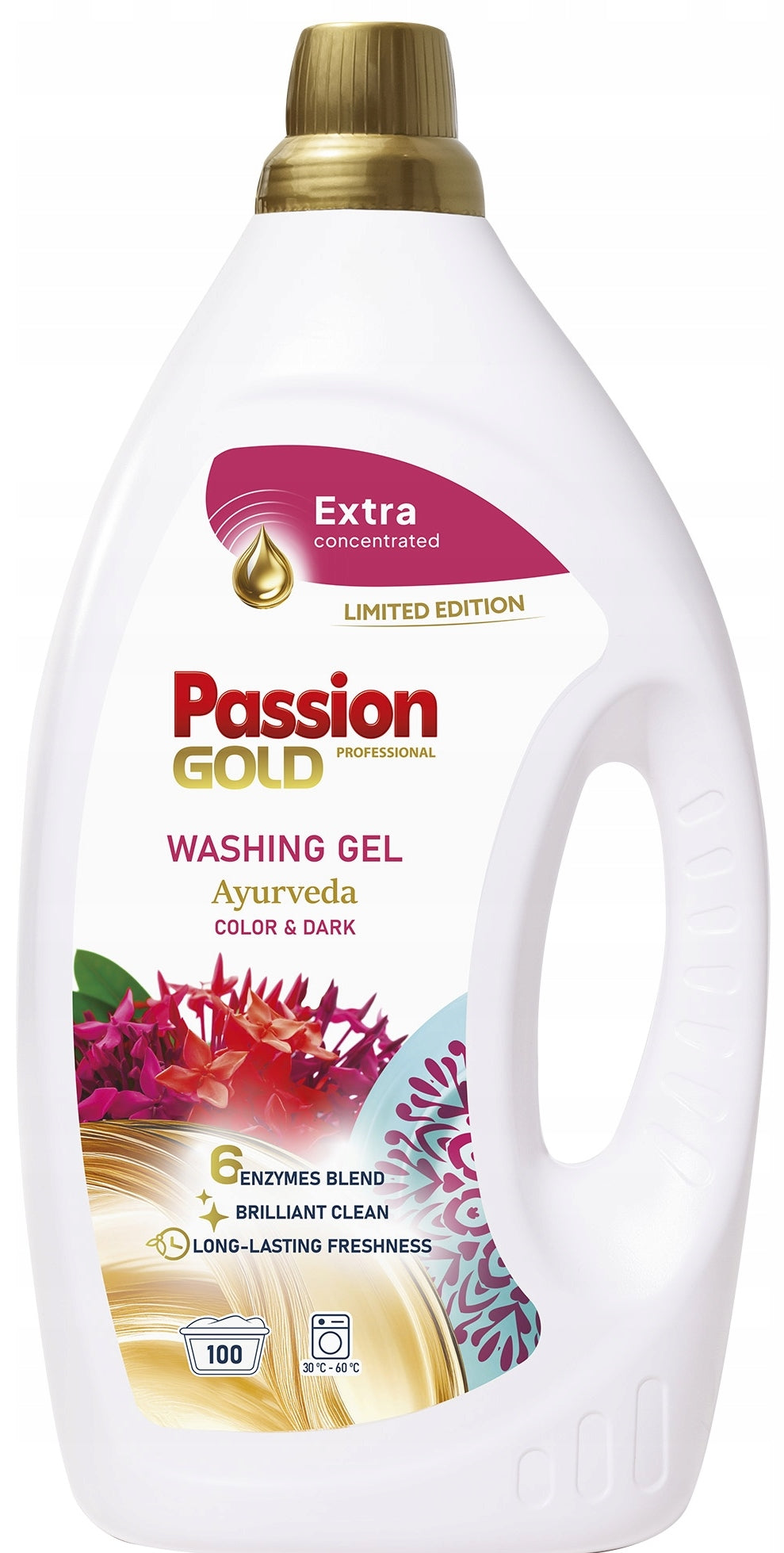 Passion Gold Ayurveda Laundry Detergent Gel, 100 Loads, 3.5 L