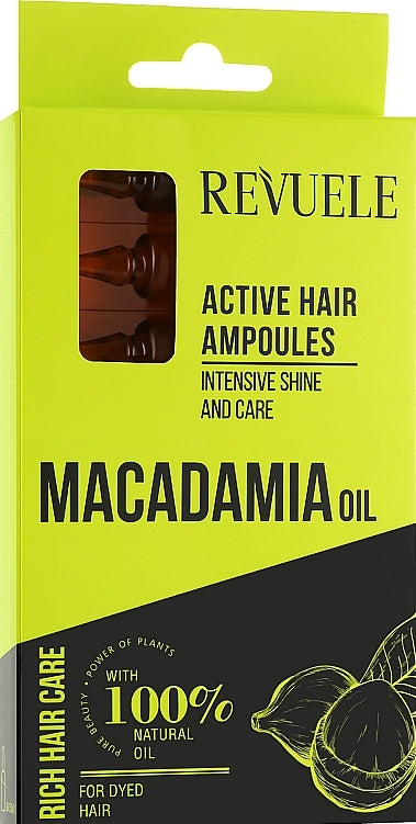 Revuele Macadamia Oil Active Hair Ampoules, 8 x 5 mL