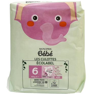 Monoprix Bébé Size 6 Baby Pull-Up Diaper Pants, 16+ kg, 20 pcs - Image 2