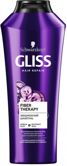 Gliss Kur Fiber Therapy Strengthening Shampoo, 400 mL