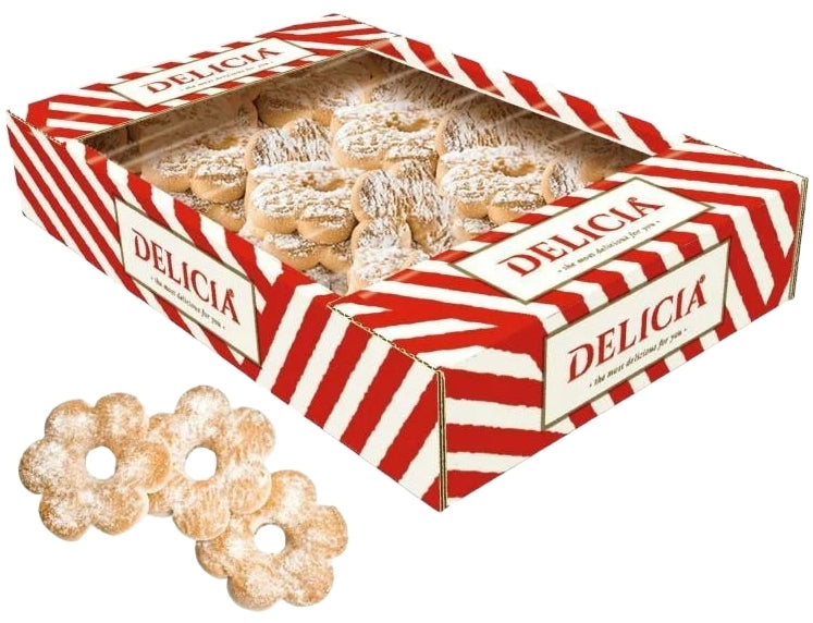 Delicia Homemade Butter Cookies with Powdered Sugar, 250 g
