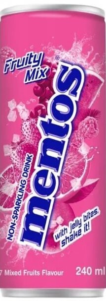 Mentos Fruity Mix Soft Drink, 240 mL