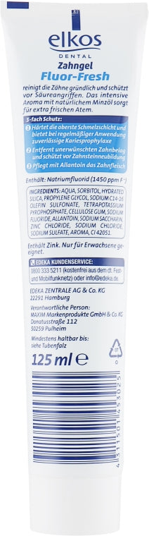 Elkos DentaMax Fluor Fresh Toothpaste, 125 mL - Image 3