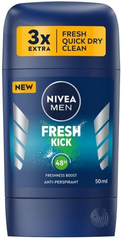 Nivea Fresh Kick Men's 48-Hour Deodorant Stick, 50 mL
