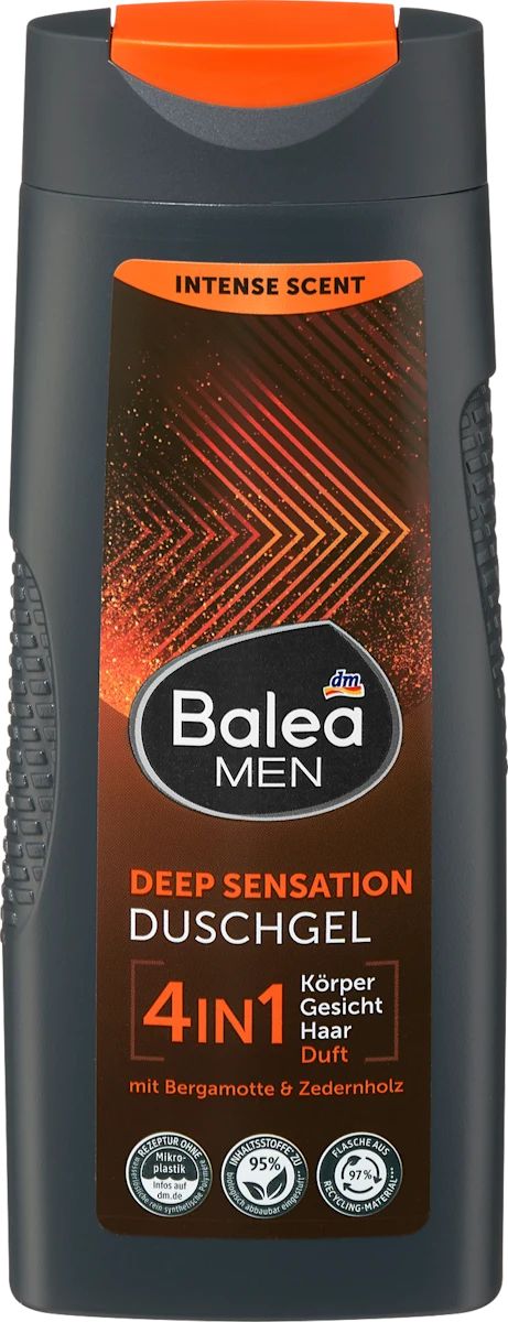 Balea Men Deep Sensation 4-in-1 Shower Gel, 300 mL
