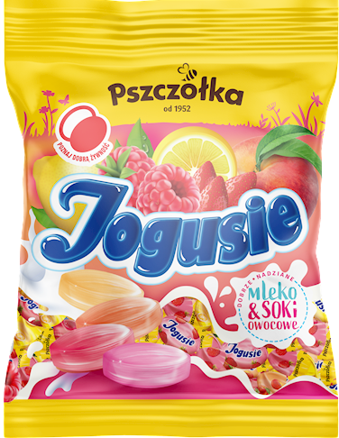 Pszczolka Jogusie Fruit Hard Candy with Milk Filling, 100 g - Image 2