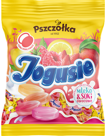 Pszczolka Jogusie Fruit Hard Candy with Milk Filling, 100 g - Image 2