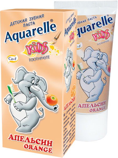 Aquarelle Kids Orange Toothpaste, 50 mL