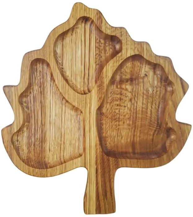 Oak Leaf Divided Serving Tray, 35 x 26 cm