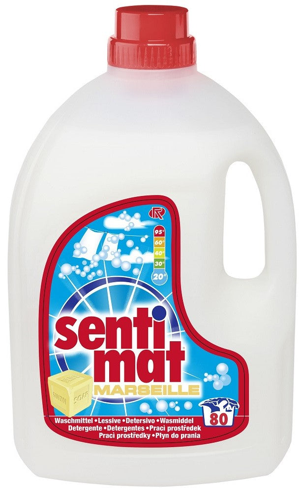 Sentimat Marseille Liquid Laundry Detergent, 80 Loads, 3 L