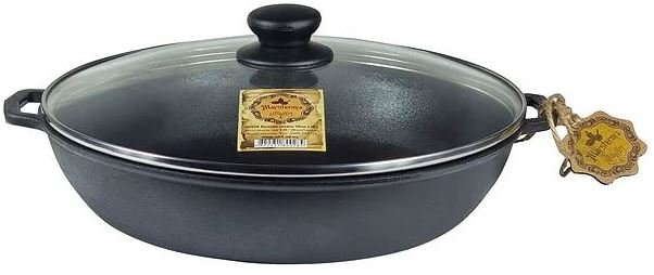 T-102C3 Cast-Iron Roasting Pan with Glass Lid, 24 x 6 cm