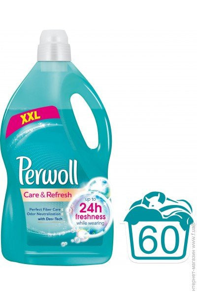 Perwoll Care & Refresh Liquid Laundry Detergent, 3.6 L
