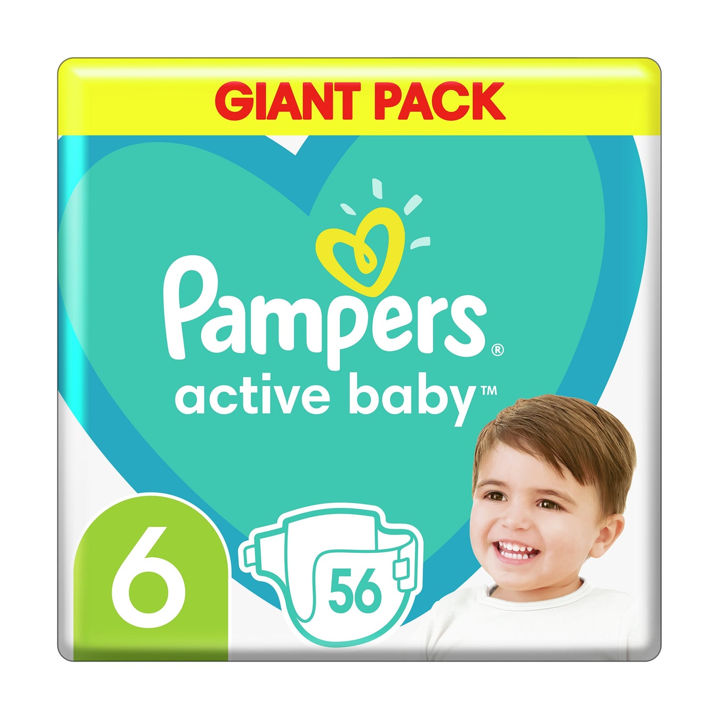 Pampers Active Baby 6 Extra Large Baby Diapers, 56 pcs, 13-18 kg