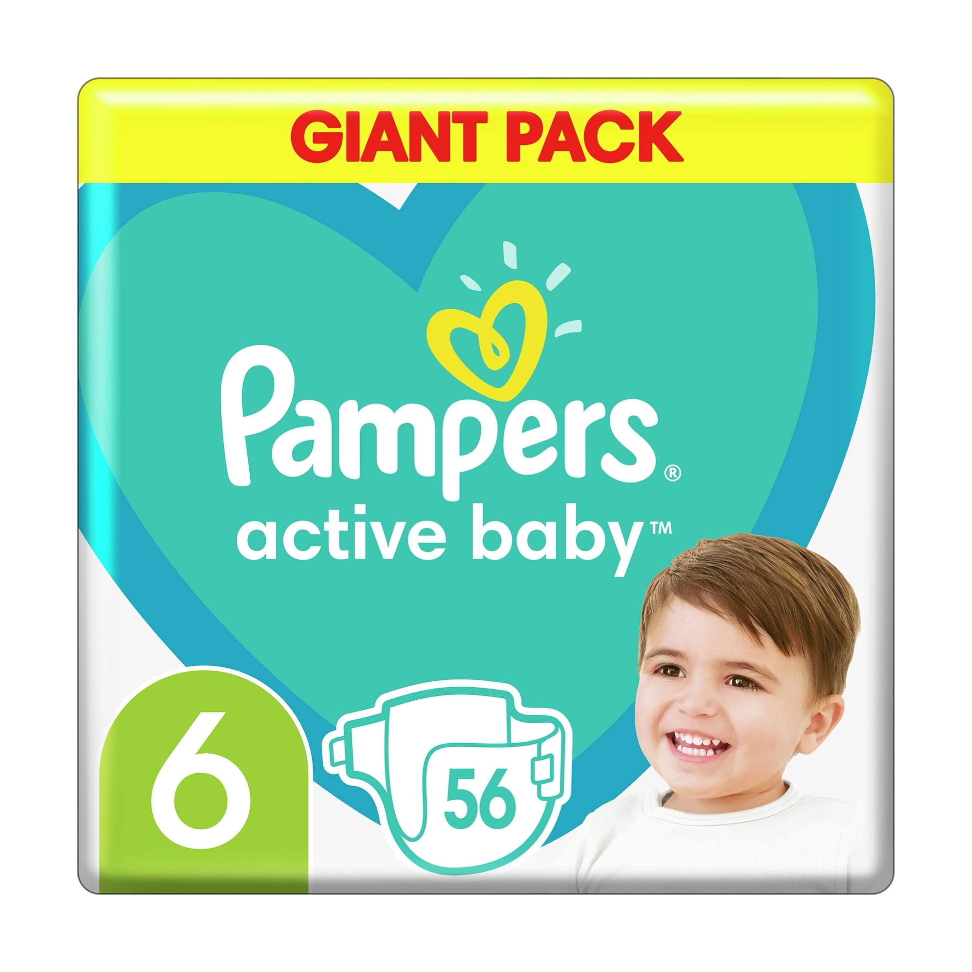 Pampers Active Baby 6 Extra Large Baby Diapers, 56 pcs, 13-18 kg
