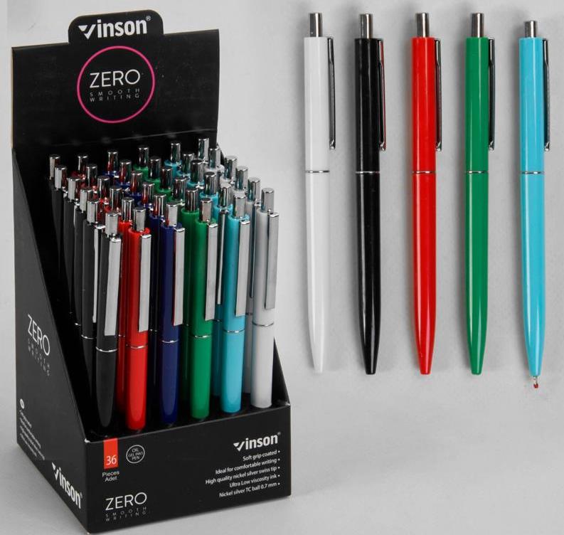Vinson Zero Z3 Blue Retractable Ballpoint Pen, 0.7 mm - Image 2