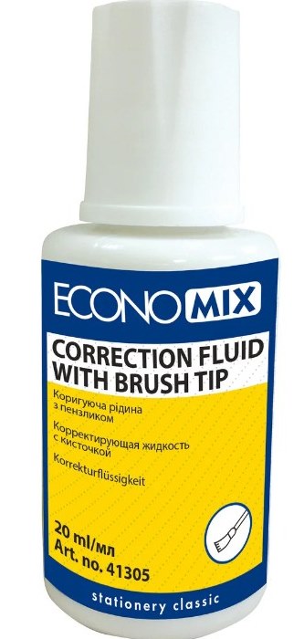 Economix Correction Fluid with Brush, 20 mL