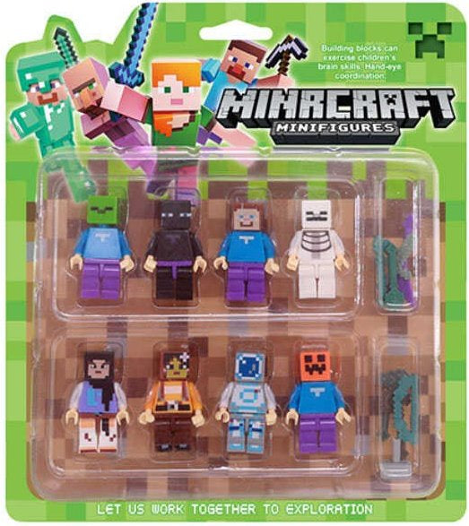 Minecraft 8909 Figure Set, 8 pcs