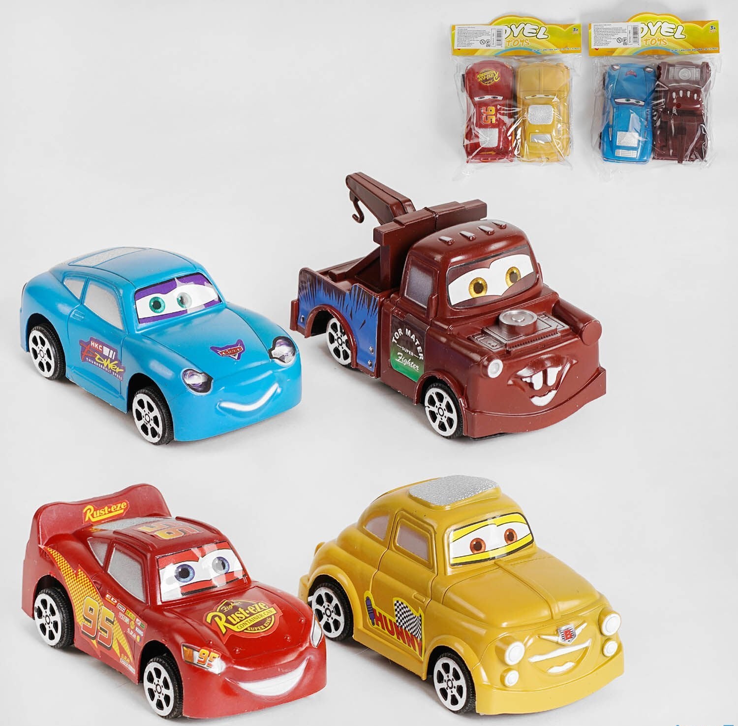 788 S Friction-Powered Toy Car Set with Sound in Bag, 2 pcs