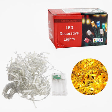 C 61480-35 Y Curtain String Lights, 4.2 m, Yellow Light, Battery-Powered, 2 Modes - Image 2