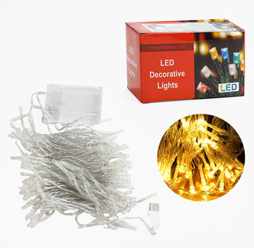 C 61479-60 Y USB- & Battery-Powered String Lights, Yellow Light, 1 Mode, 10.3 m - Image 2