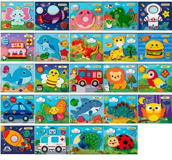 75289 Wooden Inset Puzzle Game, Assorted Designs