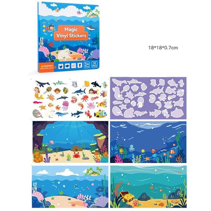 C 75332 Sea Animals Logic Activity Book, 32 Pieces