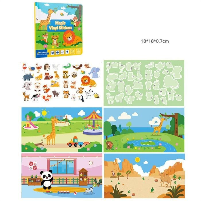 C 75329 Animals Logic Activity Book, 33 Pieces