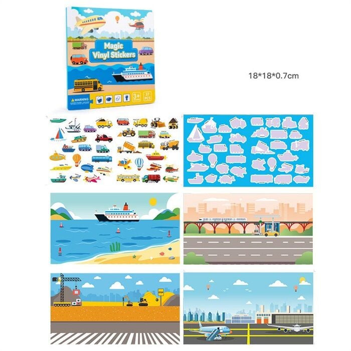 C 75330 Vehicles Logic Activity Book, 37 Pieces