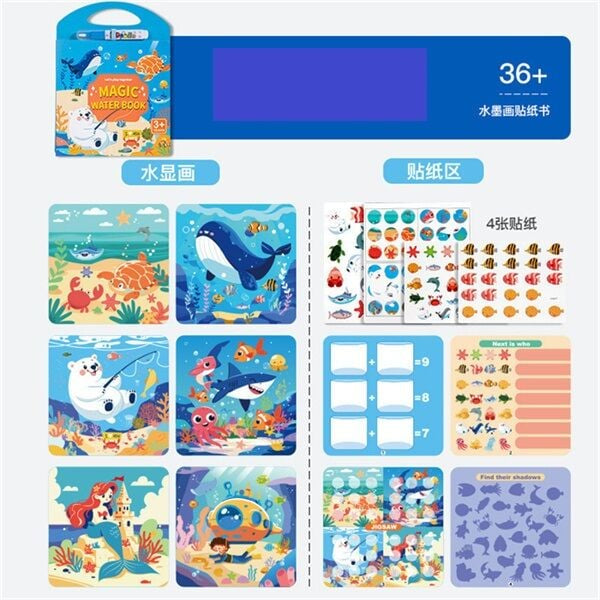 C 75338 Sea Animals Water Coloring Activity Book