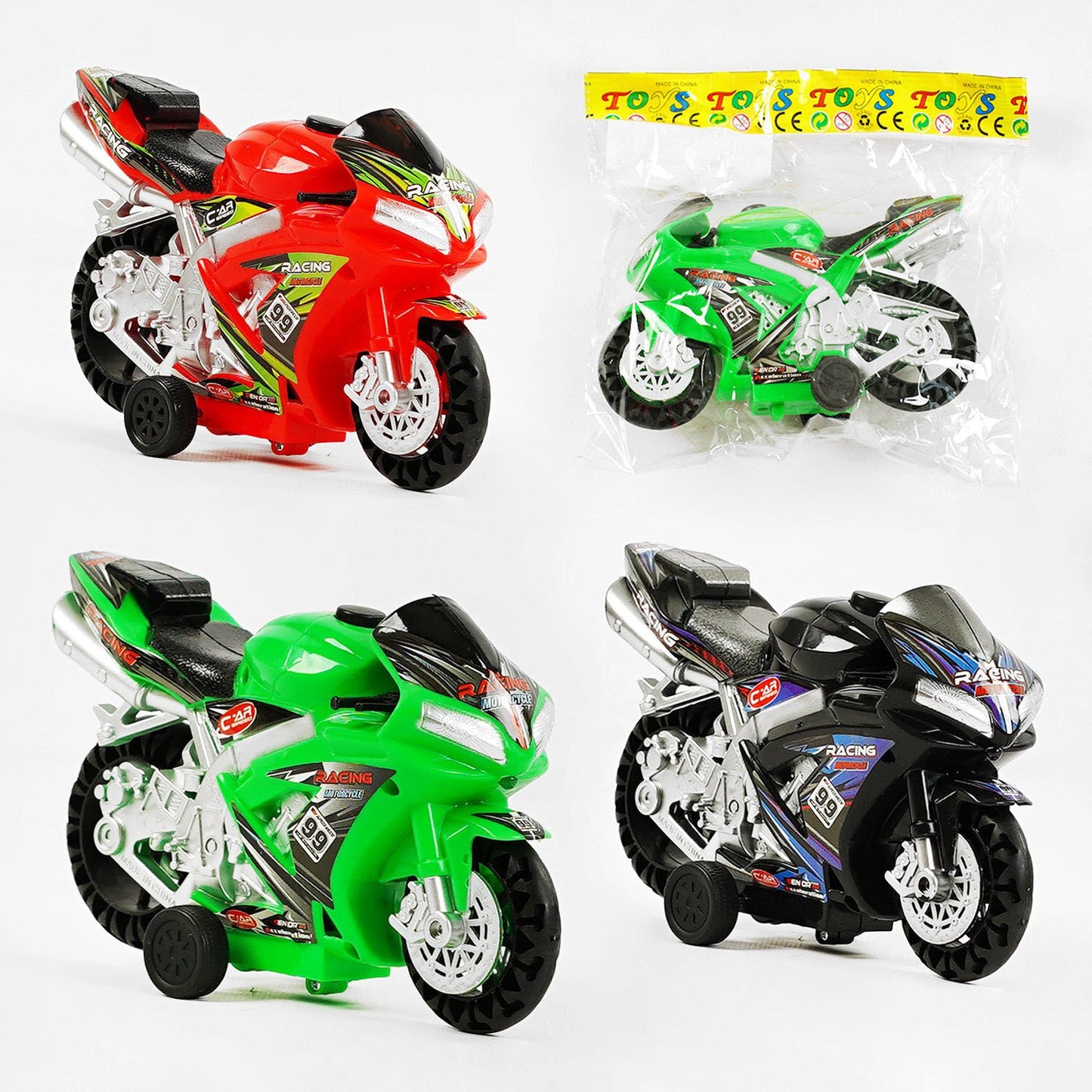 Toys 9921 C Toy Motorcycle in Bag