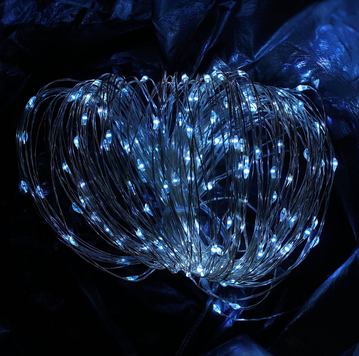 C 61486 LED String Lights, 20 m, Battery-Powered, White Light
