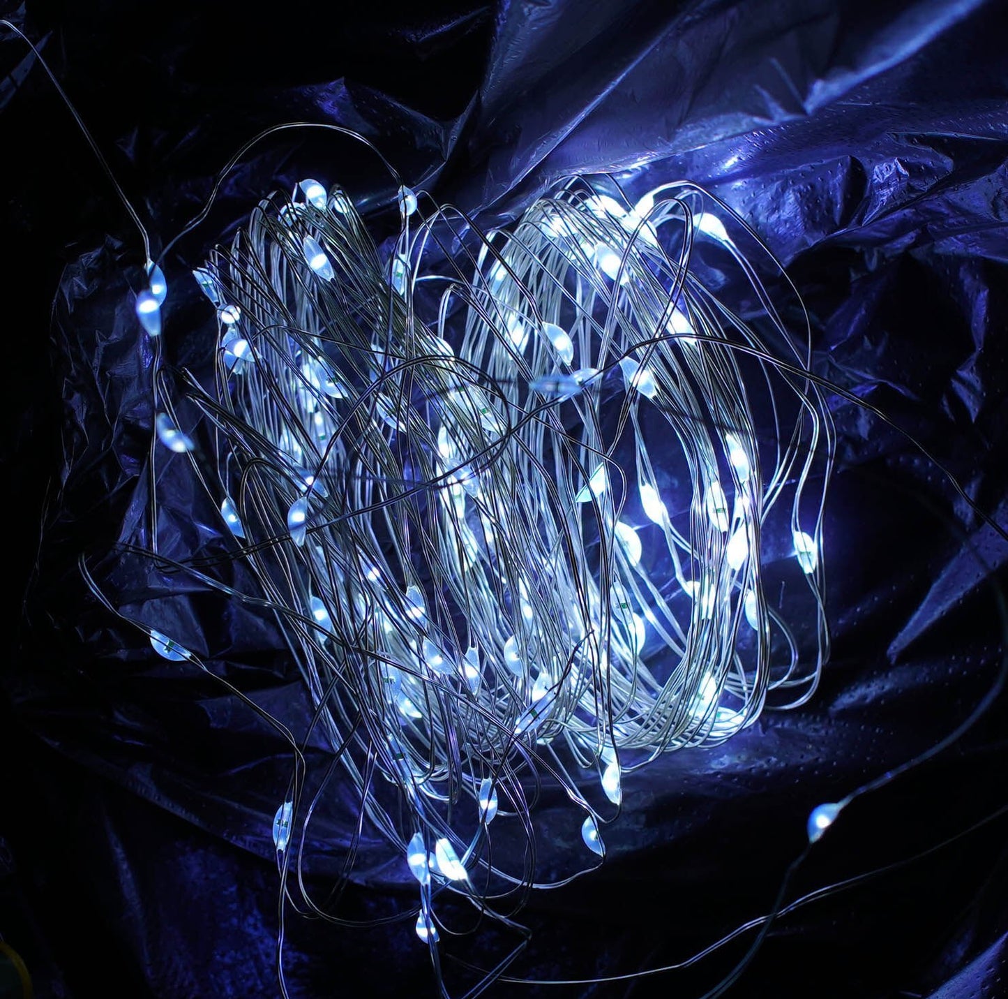 C 61485 LED String Lights, 9 m, Battery-Powered, White Light