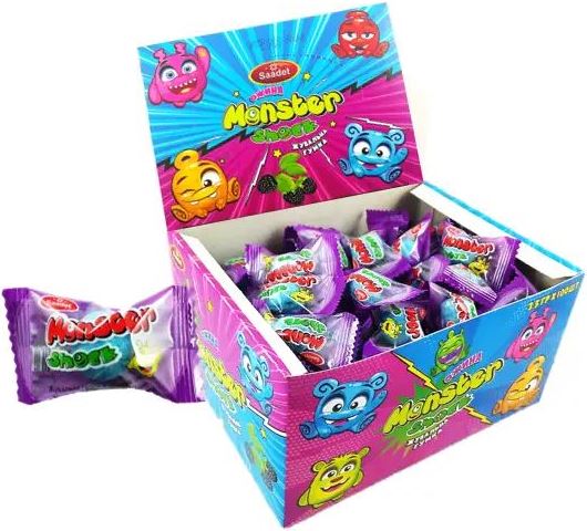 Monster Shock Blackberry Chewing Gum, 3.5 g