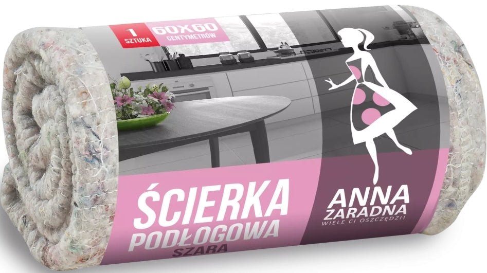 Anna Zaradna Gray Floor Cloth, 60 x 60 cm