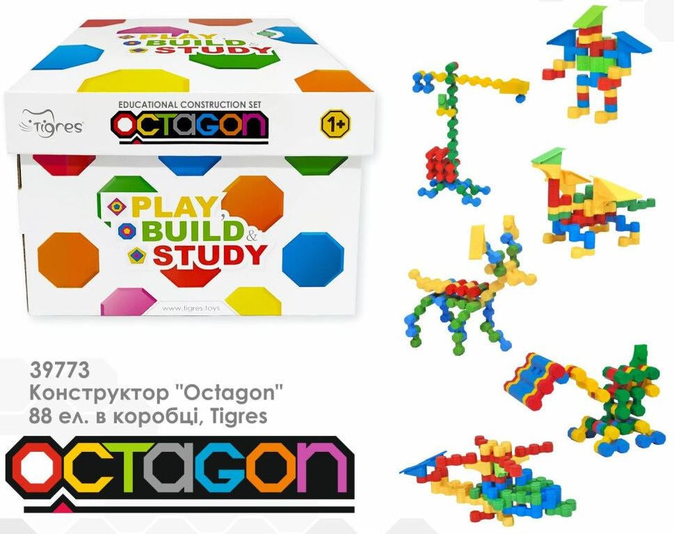 Tigres Octagon 39773 Building Set in Box, 88 pcs