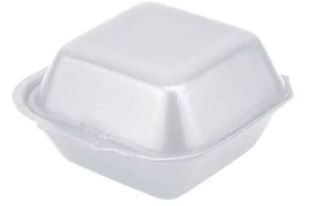 HP-6 Expanded Polystyrene Lunch Box, 150 x 152 x 60 mm