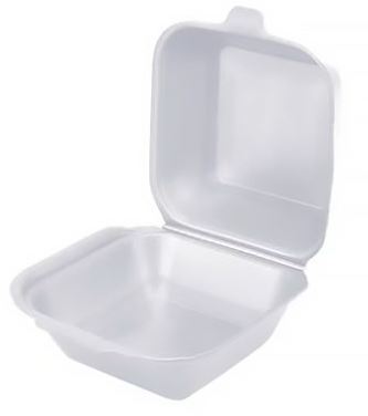 HP-6 Expanded Polystyrene Lunch Box, 150 x 152 x 60 mm - Image 2