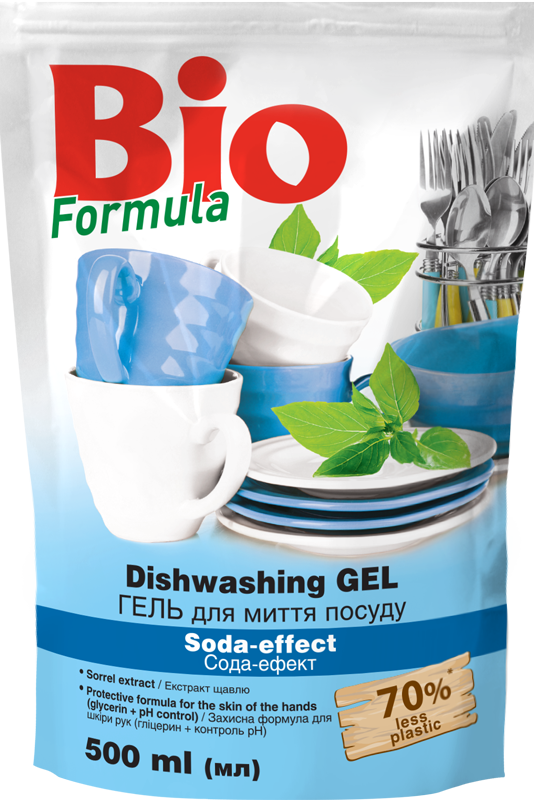 BIO Formula Baking Soda Effect Dishwashing Liquid Refill Pouch, 500 mL