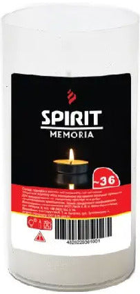 Spirit Paraffin Memorial Candle Refill, 36 Hours