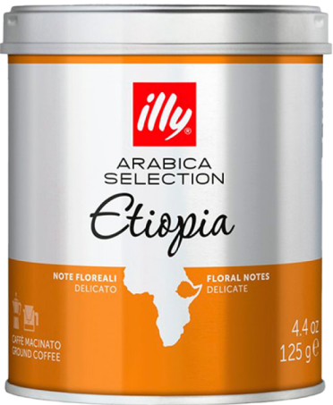 Illy Ethiopia Ground Coffee Can, 125 g