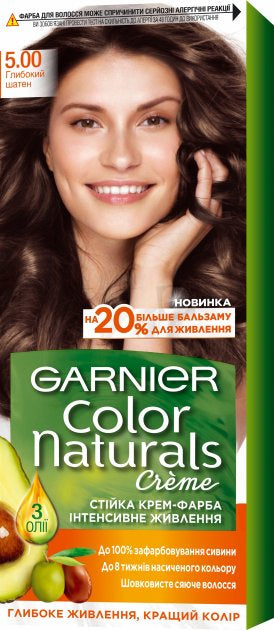 Garnier Color Naturals 5.00 Deep Brown Hair Color, 110 mL