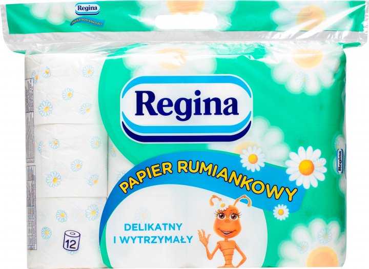 Regina Chamomile 3-Ply Toilet Paper, 12 Rolls